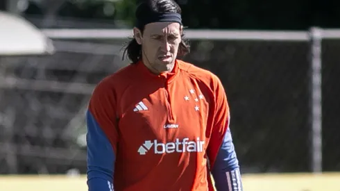 Cássio durante os treinamentos do Cruzeiro
