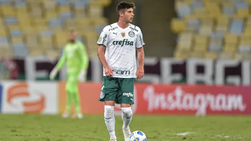 Kuscevic jogador do Palmeiras durante partida contra o Fluminense no estadio Maracana pelo campeonato Brasileiro A 2021. Foto: Thiago Ribeiro/AGIF
