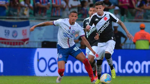 Luciano Juba, jogador do Bahia durante partida contra o Vasco no estádio Arena Fonte Nova pelo campeonato Brasileiro A 2024. Foto: Walmir Cirne/AGIF
