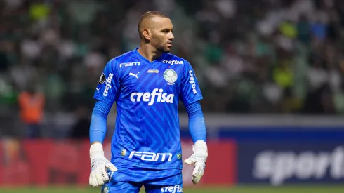 Weverton durante confronto contra o Liverpool-URU na Libertadores 2024.
