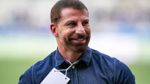 Pedrinho presidente do Vasco durante partida contra o Cruzeiro no estádio Mineirão pelo campeonato Brasileiro A 2024. Foto: Fernando Moreno/AGIF
