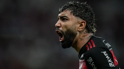  Gabigol jogador do Flamengo durante partida contra o Athletico-PR no estádio Maracanã pelo campeonato Brasileiro A 2024. Foto: Thiago Ribeiro/AGIF
