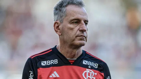 Rodolfo Landim, presidente do Flamengo, antes de partida contra o Madureira no Carioca 2024.
