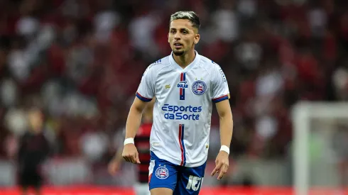 Biel jogador do Bahia durante partida contra o Flamengo no estadio Maracana pelo campeonato Brasileiro A 2024. Foto: Thiago Ribeiro/AGIF
