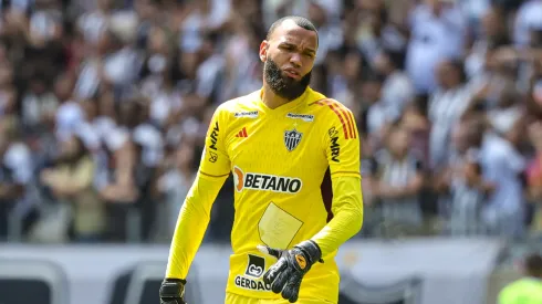 Everson jogador do Atlético-MG lamenta chance perdida durante partida contra o Bahia no estádio Mineirão pelo campeonato Brasileiro A 2023. Foto: Gilson Lobo/AGIF
