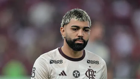 Gabigol jogador do Flamengo durante aquecimento antes da partida contra o Bahia no estádio Maracanã pelo campeonato Copa Do Brasil 2024. Foto: Thiago Ribeiro/AGIF