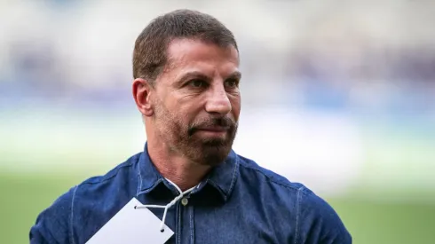 Pedrinho presidente do Vasco durante partida contra o Cruzeiro no estádio Mineirão pelo campeonato Brasileiro A 2024. Foto: Fernando Moreno/AGIF
