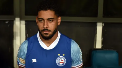 Matheus Bahia, jogador do Bahia durante partida contra o Vasco no estádio Arena Fonte Nova pelo campeonato Brasileiro A 2023. Foto: Walmir Cirne/AGIF
