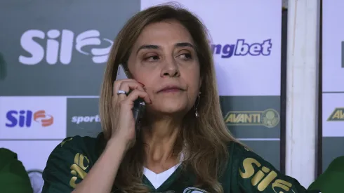 Leila Pereira presidente do Palmeiras durante partida contra o Bragantino no estádio Arena Allianz Parque pelo campeonato Paulista 2025. Foto: Ettore Chiereguini/AGIF
