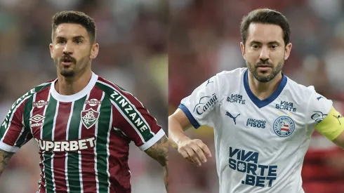 Everaldo e Everton Ribeiro se enfrentam em Fluminense x Bahia. Foto: AGIF