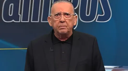 Galvão Bueno não poupou críticas à arbitragem. Foto: Reprodução/BAND