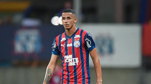 Luciano Juba jogador do Bahia durante partida no estádio Arena Fonte Nova pelo campeonato Brasileiro A 2025. Foto: Jhony Pinho/AGIF