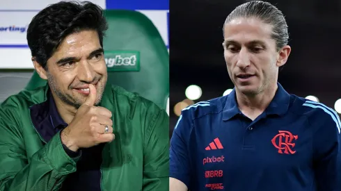 Abel Ferreira e Filipe Luís concorrem a prêmio de melhor técnico do mundo em 2025. Fotos: Fabio Giannelli/AGIF e Thiago Ribeiro/AGif