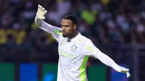 Carlos Miguel goleiro do Palmeiras durante partida contra o Fluminense no estadio Arena Allianz Parque pelo campeonato Brasileiro A 2025. Foto: Marcello Zambrana/AGIF