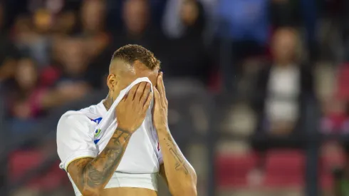 Breno Lopes jogador do Fortaleza lamenta durante partida contra o Bragantino no estadio Cicero De Souza Marques pelo campeonato Brasileiro A 2025. Foto: Anderson Romao/AGIF