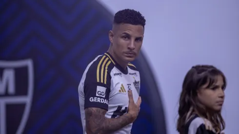 Guilherme arana jogador do Atletico-MG durante partida contra o Fortaleza no estadio Arena Castelao pelo campeonato Brasileiro A 2025. Foto: Baggio Rodrigues/AGIF