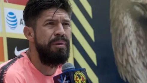 Oribe Peralta atendió a los medios hoy.
