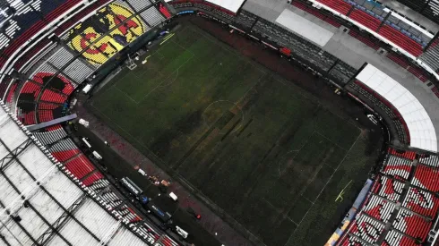 Avanzan las tareas de mantenimiento en el Estadio Azteca.
