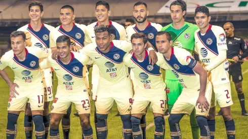 El 11 del América que inició ante Atlético de San Luis en el Azteca.
