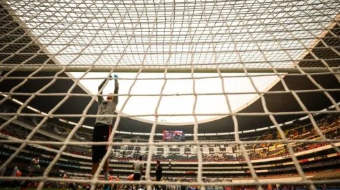 América entrenando en el Azteca.
