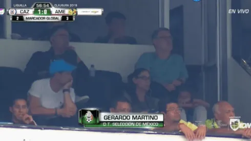 Gerardo Martino en el Azteca.
