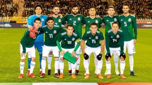 Formación de México ante Bélgica.
