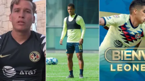 Rubén González, Giovani dos Santos y Leonel López.
