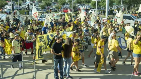 Aficionados de América en el BBVA Compass Stadium.
