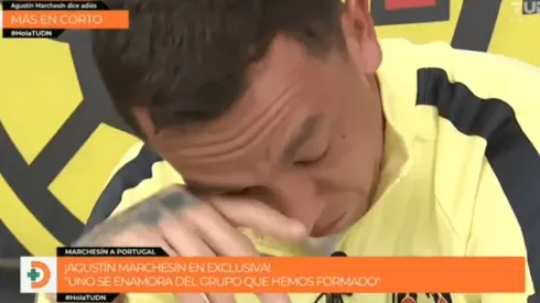 Agustín Marchesín no pudo evitar las lágrimas al despedirse del América