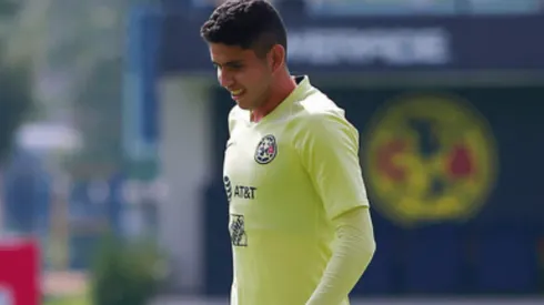 Carlos Vargas en el entrenamiento del América.
