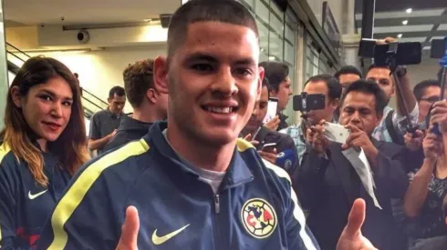 Richard Sánchez en su llegada a México.
