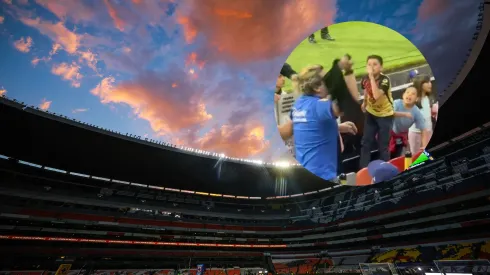 El momento fue captado en el Estadio Azteca.

