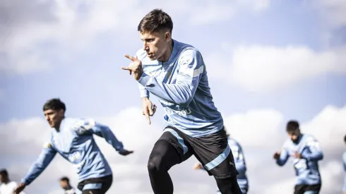 Brian Rodríguez con la Selección de Uruguay. 
