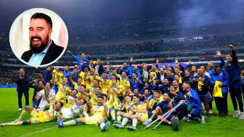 Álvaro Morales, enloquecido por otro trofeo de las Águilas.
