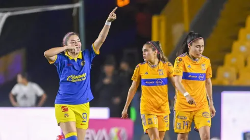 San Nicolás de los Garza, Nuevo León a 15 de Abril de 2024. , durante el partido correspondiente a la jornada 14 del torneo Clausura 2024 de la Liga BBVA MX Femenil, entre las Tigres de la UANL y las águilas del América, realizado en el Estadio Universitario. Foto: Imago7/Andrea Jiménez
