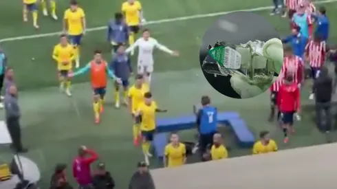 Kevin fue agredido por la afición rojiblanca.
