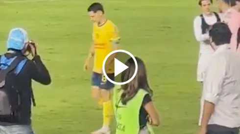 Fidalgo no terminó bien el partido.
