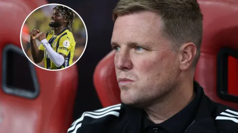 Eddie Howe elogió a Saint-Maximin durante su paso por el Newcastle
