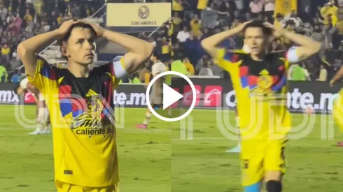Fidalgo no podía creer el golazo de Zende.
