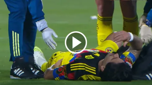 Víctor Dávila acabó el partido lesionado.
