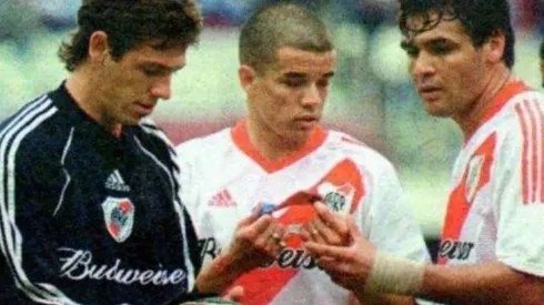 Martín Demichelis, el último jugador que fue al arco en River.
