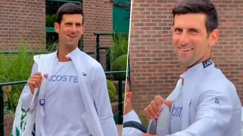 Novak Djokovic cantando una canción de Argentina (Foto: Wimbledon vía Instagram)
