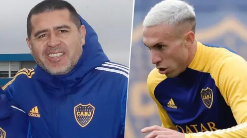 Juan Román Riquelme y Norberto Briasco, Boca Juniors (Foto: Boca vía Facebook)

