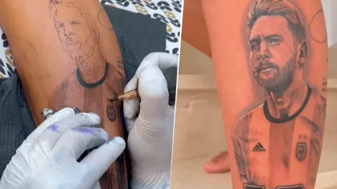 Cufré se tatuó a Messi con la firma de Maradona