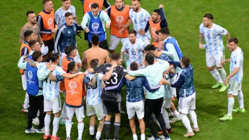 Un jugador argentino, casi afuera de la final.
