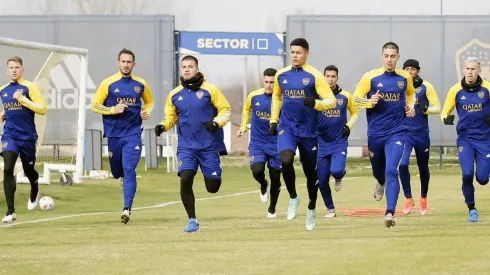 Entrenamiento de Boca durante el miércoles 14/7 (Foto: Boca vía Twitter)
