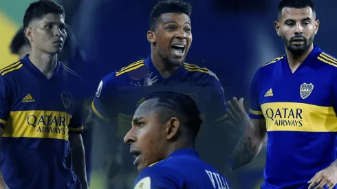 Los 4 colombianos se irían de Boca este año.
