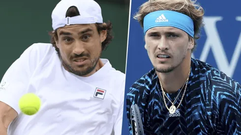 Guido Pella vs. Alexander Zverev por el Masters 1000 de Cincinnati (Foto: Getty Images).
