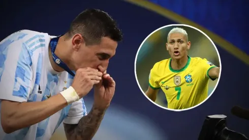 Ángel Di María y Richarlison, Copa América (Foto: Getty Images)
