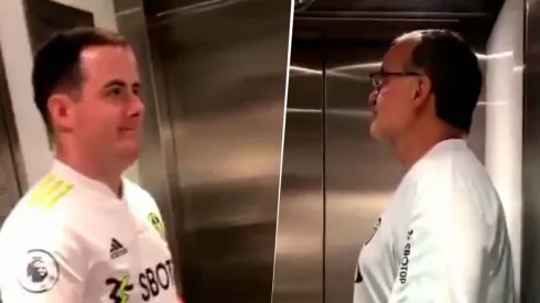 Un hincha del Leeds se cruzó con Bielsa en un ascensor y se quedó helado